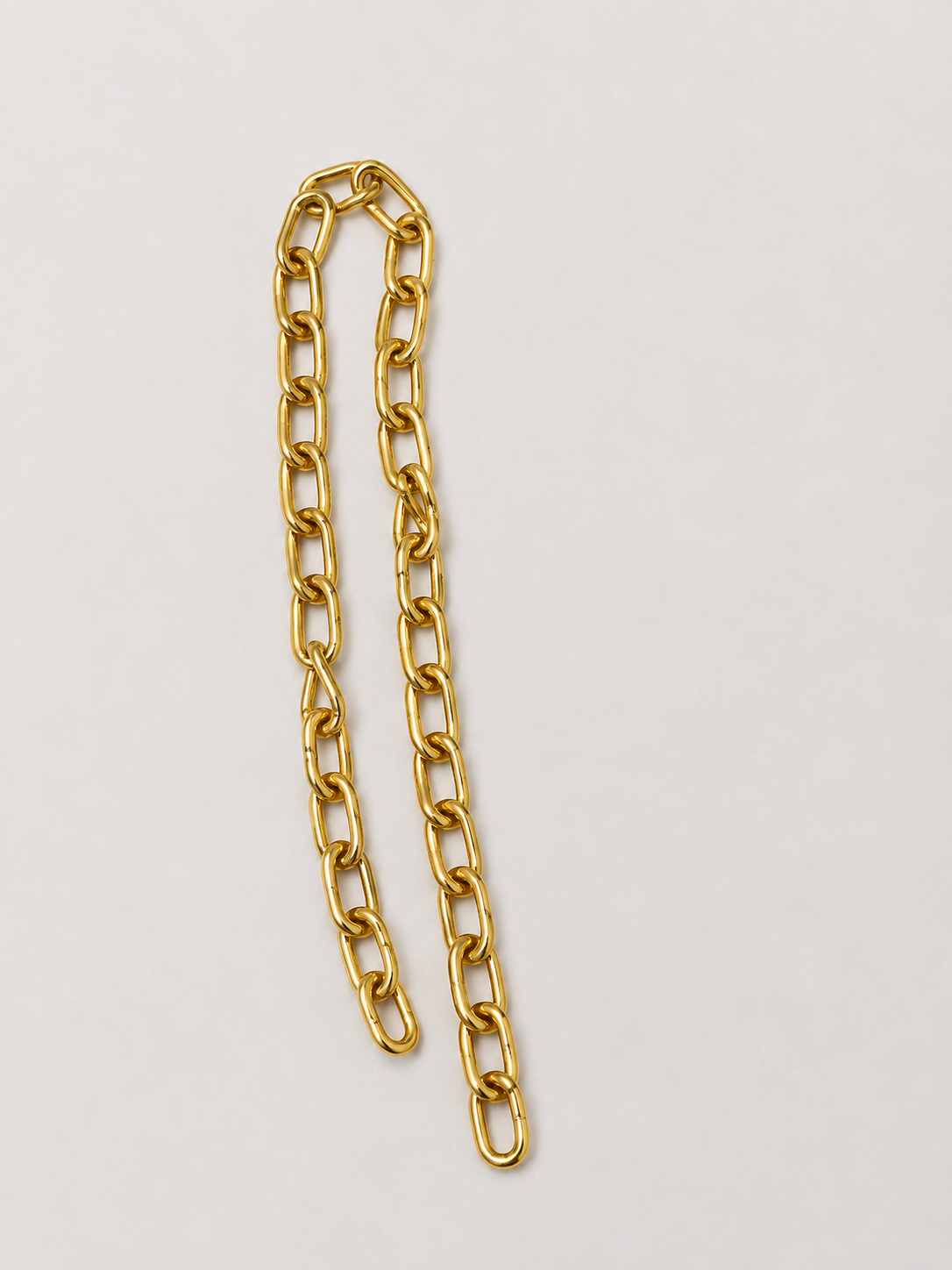 Cadena Eslabón Oval Grande Dorado