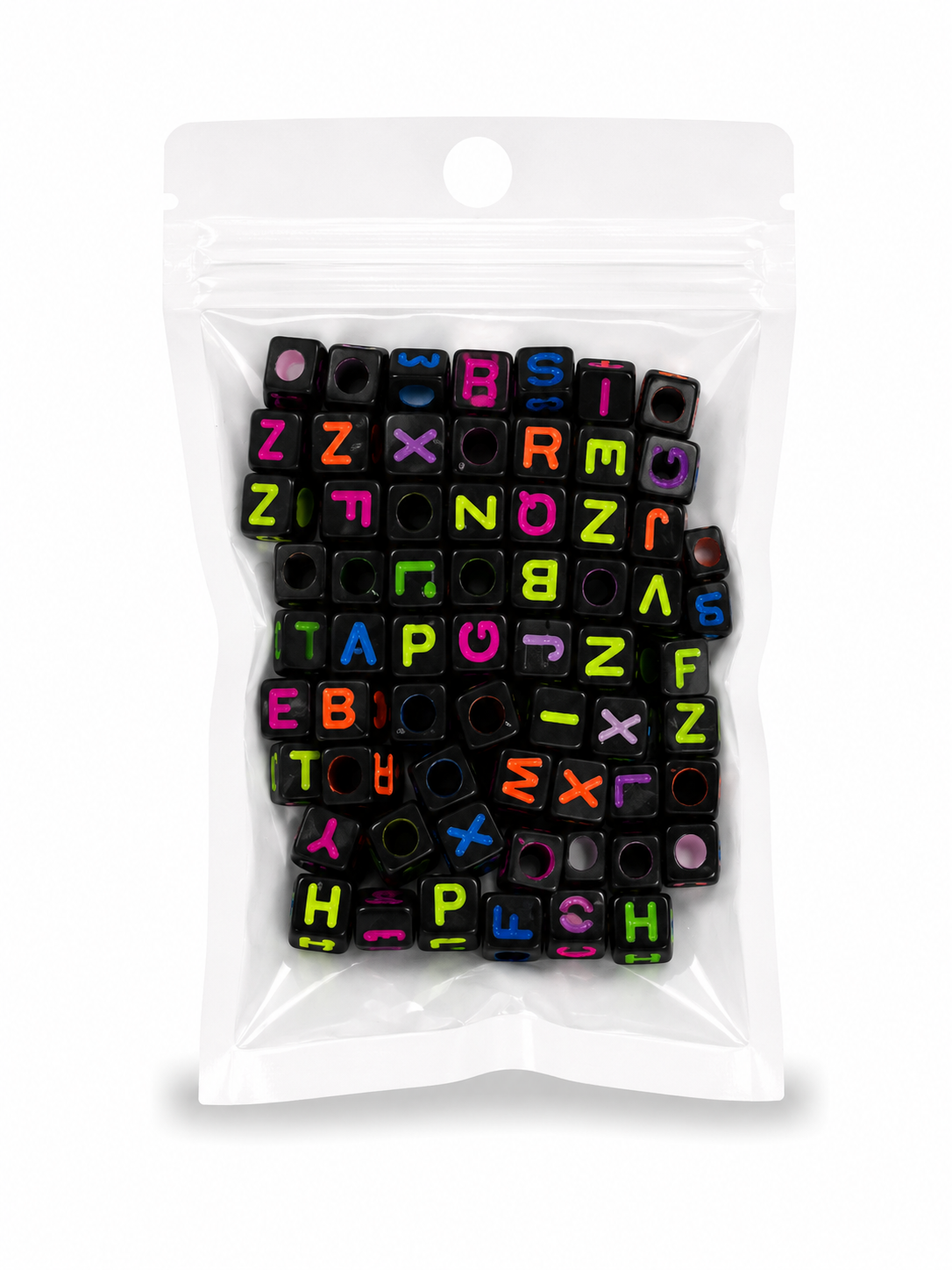 Cubo Negro / Letras Multicolor