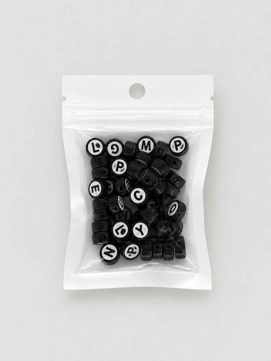 Redondas Negras / Letras Blancas